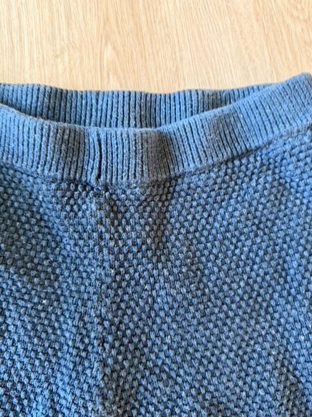 Free People Textured Knit Sweater Pants wide leg Small Navy - Picture 8 of 8